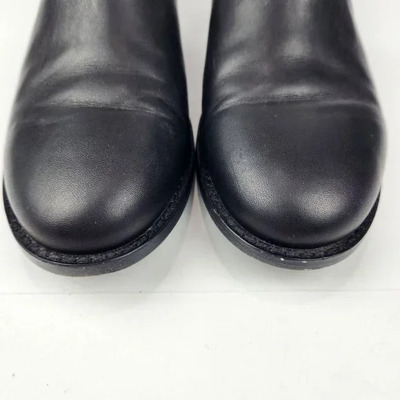SOLD-Eileen Fisher Allen Smooth Leather Loafer Womens Size 6.5 Black Slip On - Picture 6 of 9